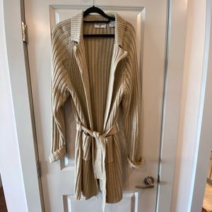 Knit trench coat